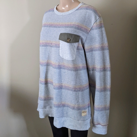 Vans striped knit crewneck sweater, men's medium - Picture 2 of 8